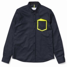 POCKET SHADOW SHIRT NAVY 46000円