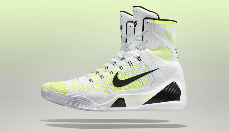 Nike Kobe 9 Elite Limited Edition White Flyknit Volt