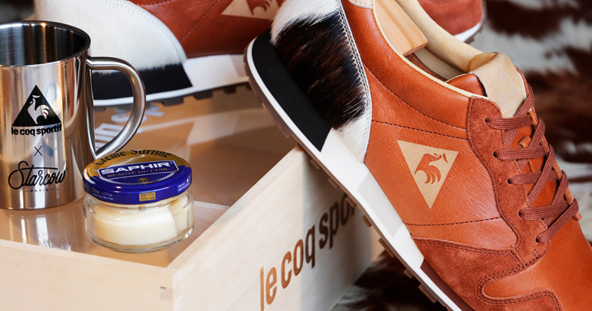 Made in France、12足限定。le coq sportif × Starcowの『OMEGA』