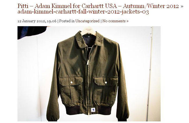 世界のニュースをまとめてピックアップ! – 1月13日（金）分 – [Adam Kimmel carhartt]の2012年秋冬プレビューなど