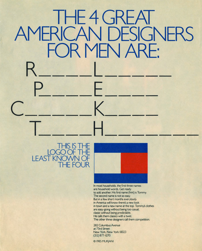 opdagelse hvor ofte hellig 1985年の広告キャンペーンをデザインに。TOMMY HILFIGERのカプセルコレクション『BEING BOLD』