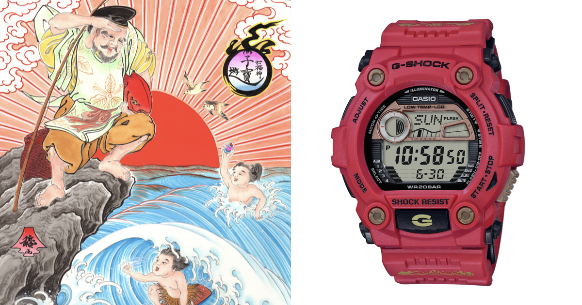 G-SHOCK 七福神コラボ　赤　恵比寿 G-SHOCK Gショック 限定 七福神モデル 恵比寿モデル カシオ デジタル