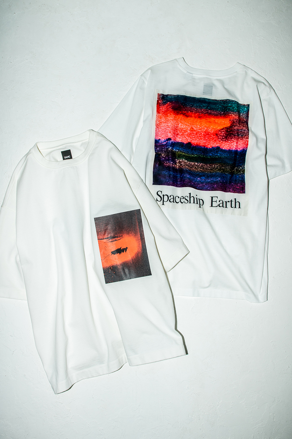 まとめOAMC バックプリントTシャツとspaceship earth シャツ