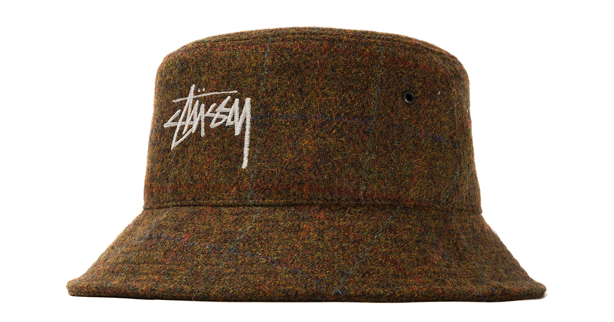 40480stussy ステューシー ✖️harris tweed コーチジャケット バケハ ...