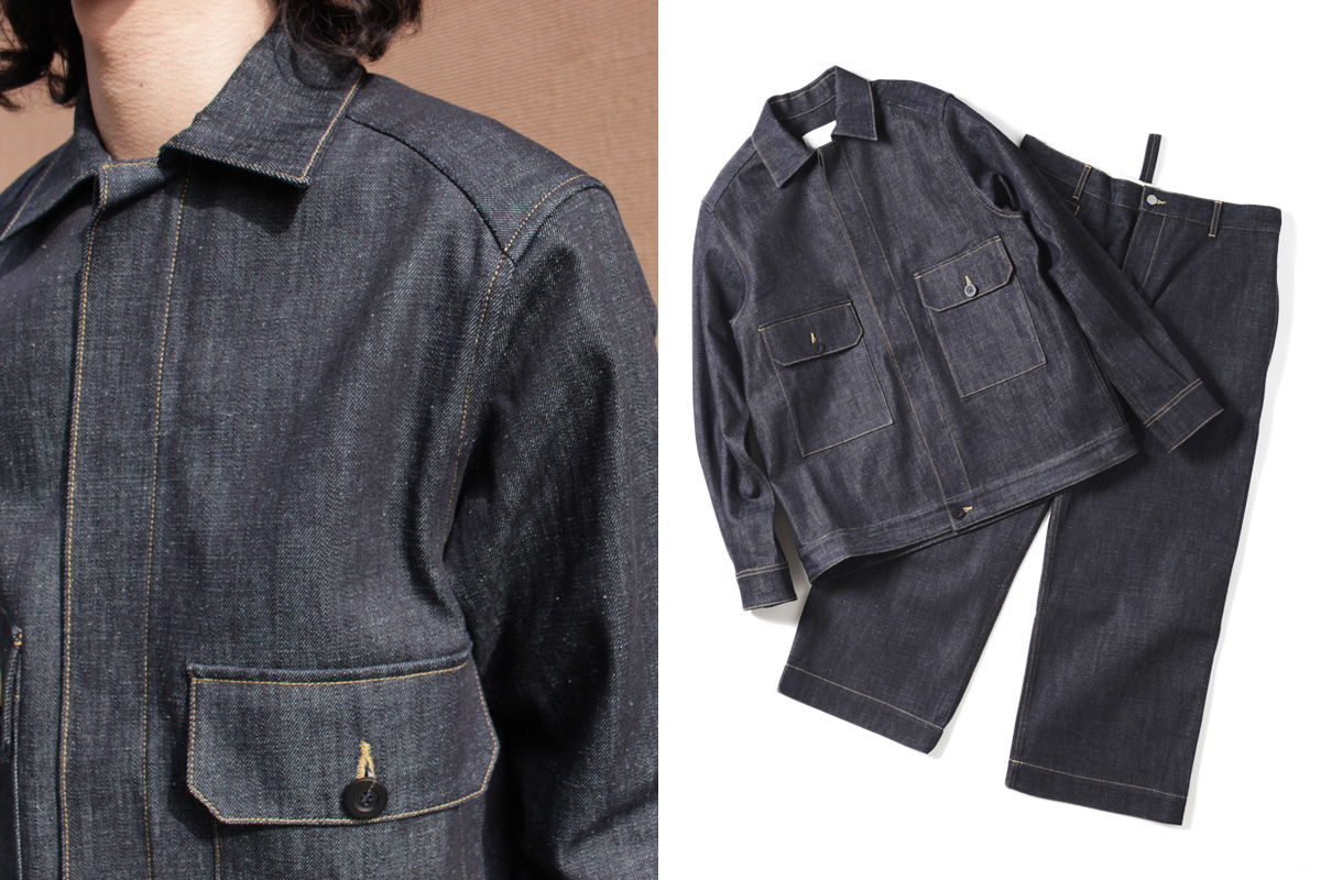 STUDIO NICHOLSON×1LDK 別注デニムジャケットブルゾンGジャン STUDIO NICHOLSON for 1LDKの別注デニムジャケット