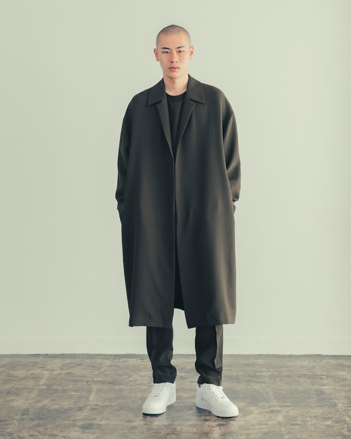 UNITED ARROWS \u0026 SONS カラーレスコート ブラック - ノーカラー