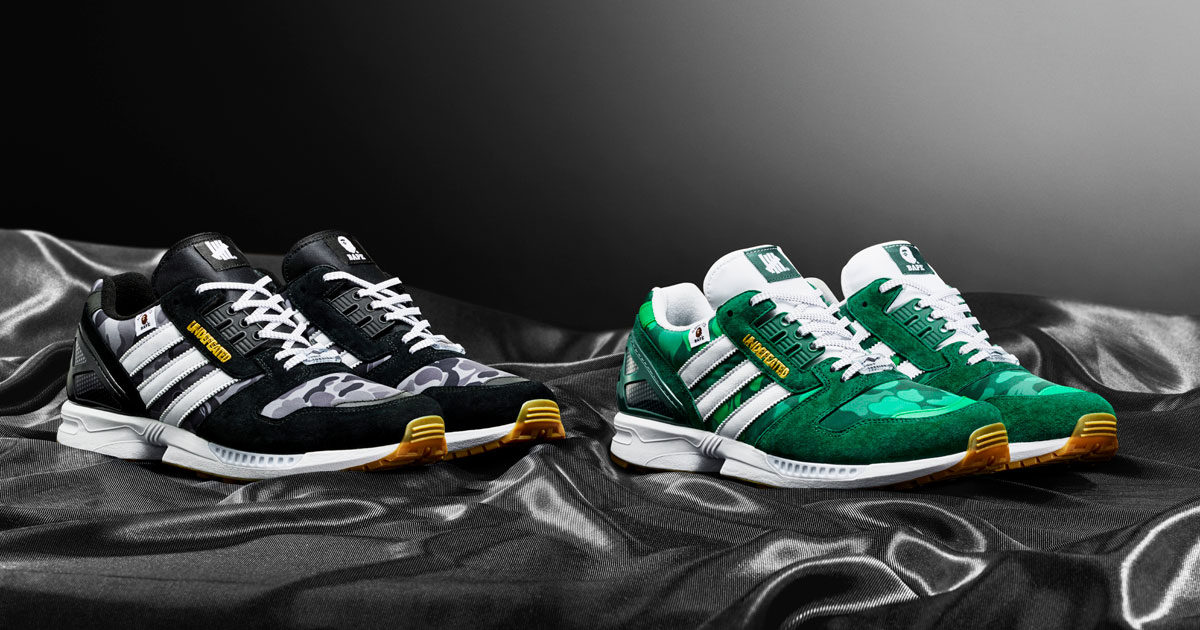 アベイシングエイプ adidas Originals『A-ZX』の最新作はA BATHING APE®、UNDEFEATEDとの