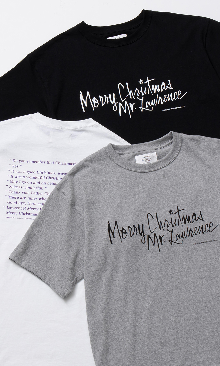 戦場のメリークリスマス とensou のコラボレーションtシャツがbiotopで先行発売