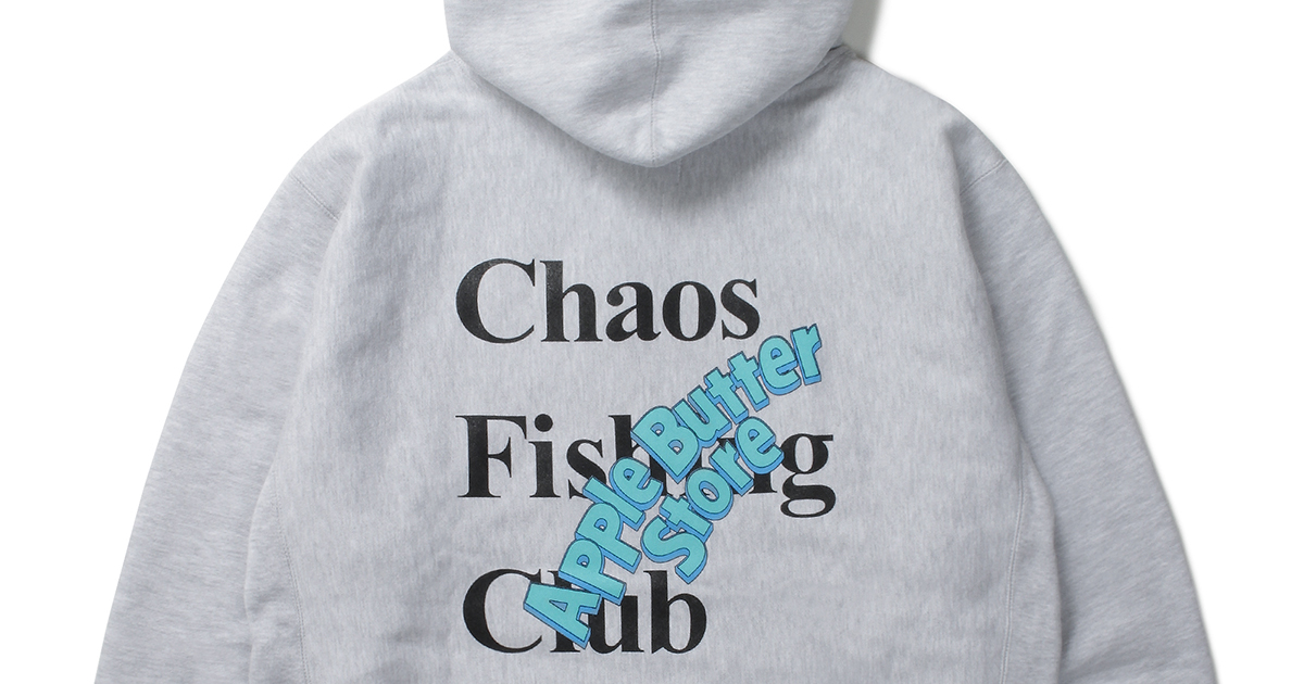 Chaos Fishing ClubとAPPLE BUTTER STOREによる別注フーディーが12月13