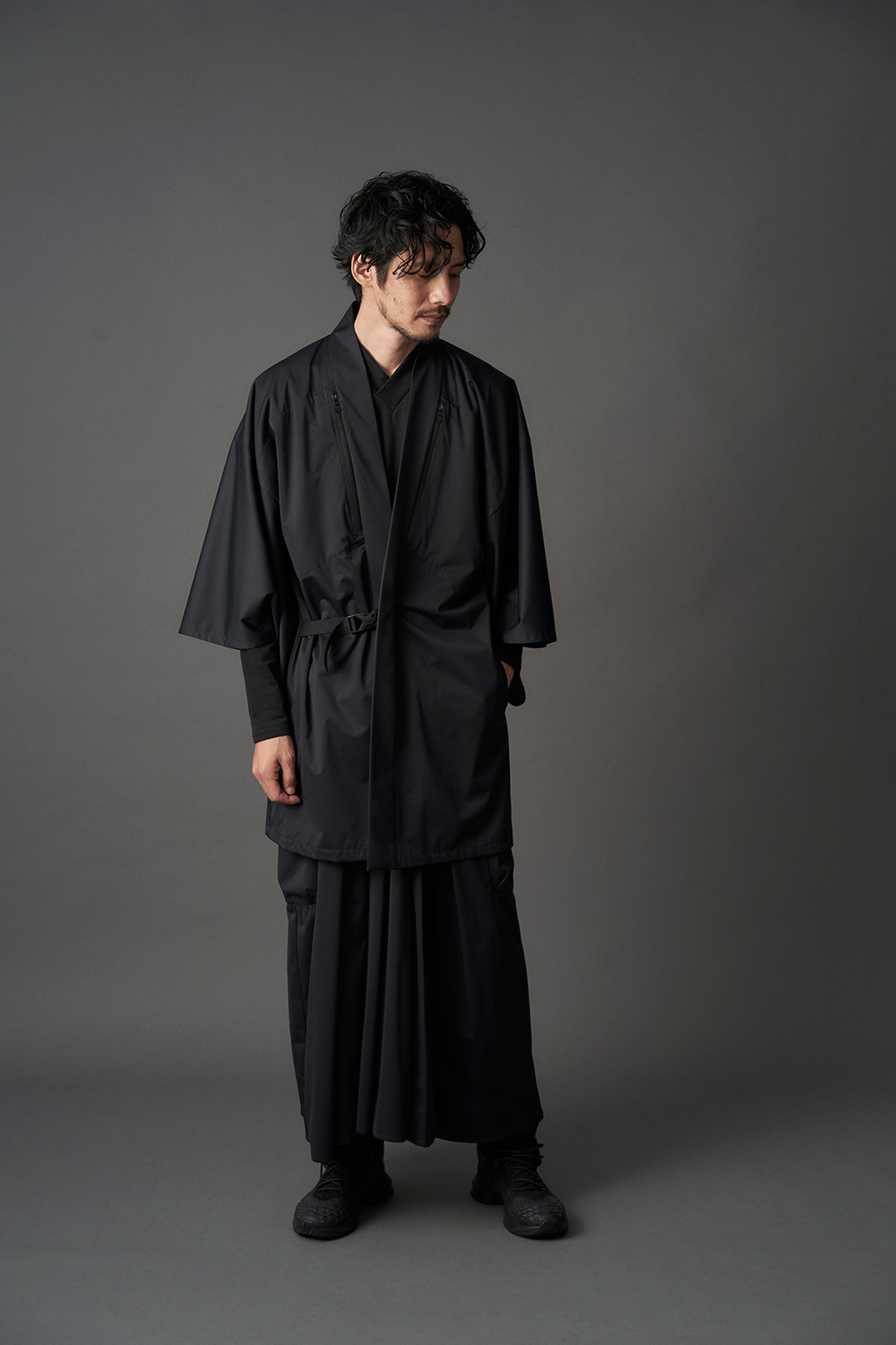 WAROBE  HAORI TECH BLACK SIZE2 TROVE