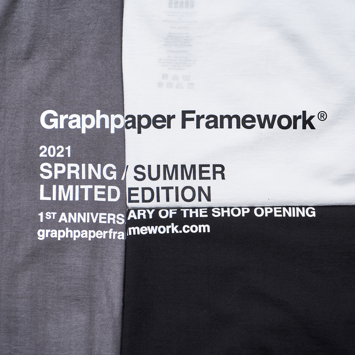 Graphpaper Frameworkの1周年を記念した限定Tシャツ