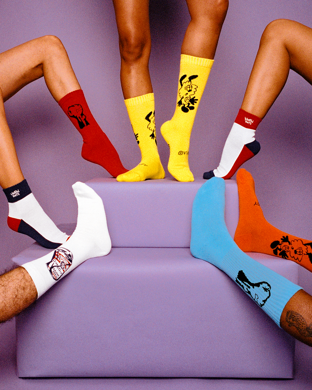 wasted youth whimsy socks sweat L