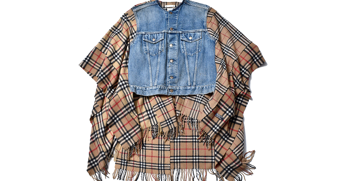 MINEDENIM×OLD PARK★21AW★試着のみ美品★解体再構築ポンチョ OLD PARK×MINEDENIM