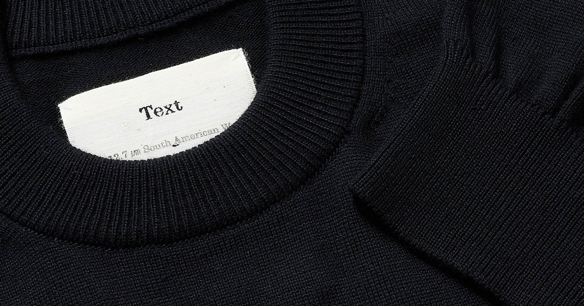 TEXT Super220’s South American Wool knit
