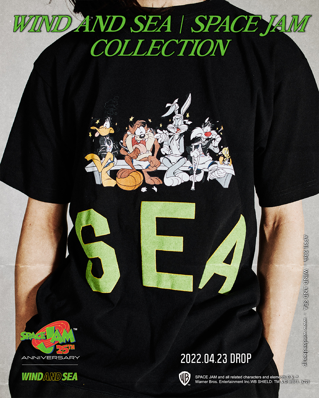 値下げ中☆wind and sea スペースジャム コラボTシャツ-