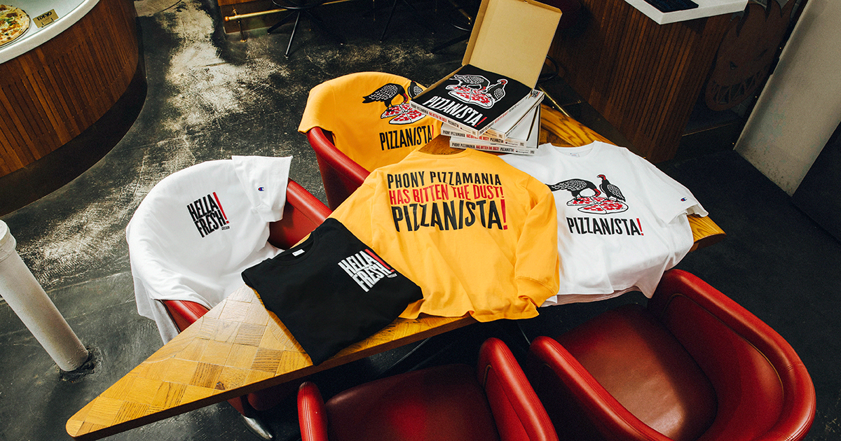 Champion × PIZZANISTA! TOKYOが4月29日に発売