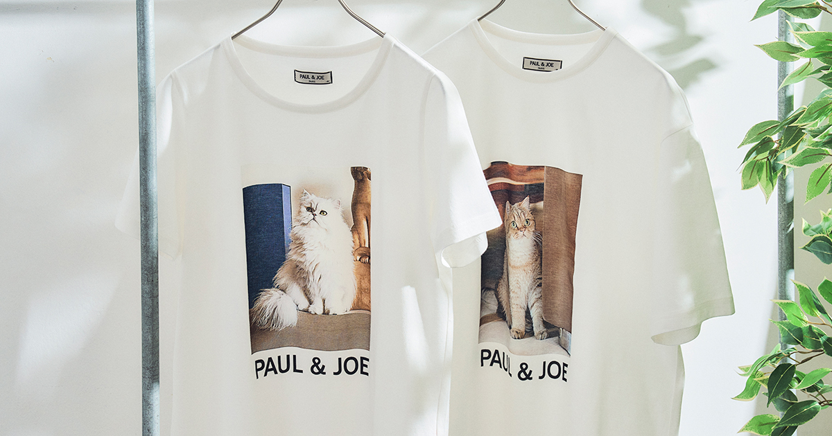 メンズサイズもあり。PAUL & JOEのネコTシャツ