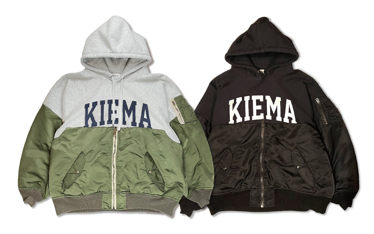 最終値下げ！KiEMA/キーマ/MA-1 MIXED HOODIE-