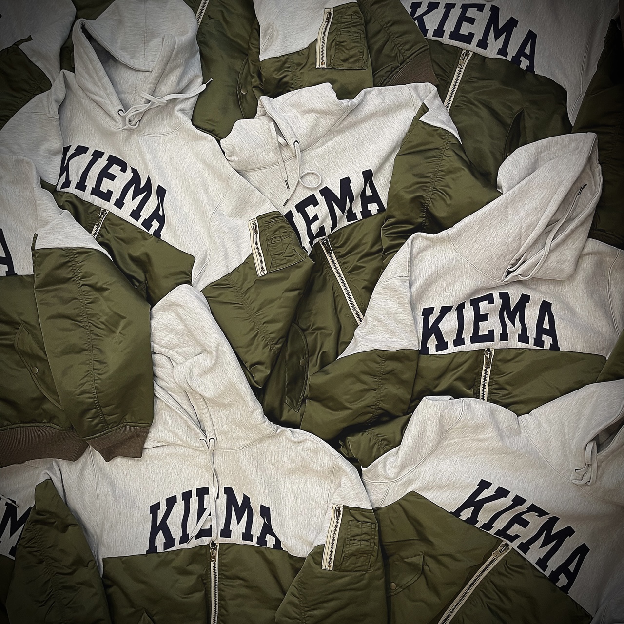 最終値下げ！KiEMA/キーマ/MA-1 MIXED HOODIE-