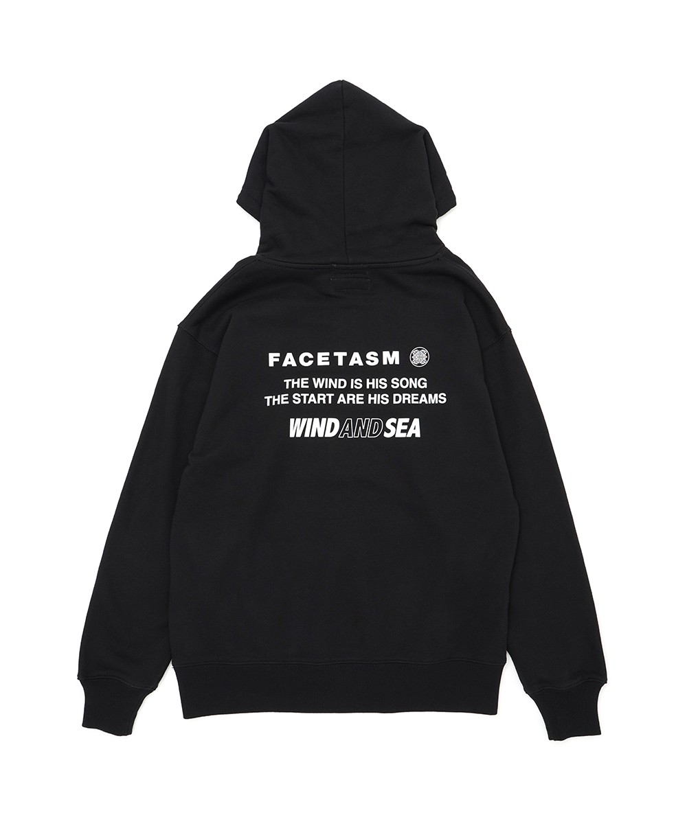 特価国産 XL☆FACETASM X WDS HOODIE / BLACK FACE-01 安い限定品