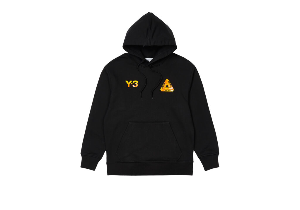 Palace x adidas Y3 logo hoodie black