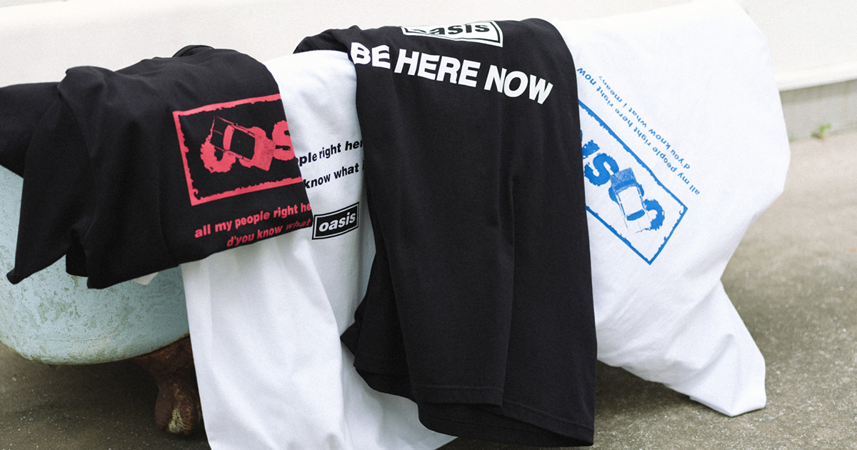 Oasisと10Cultureによる新作Tシャツが7月15日に発売