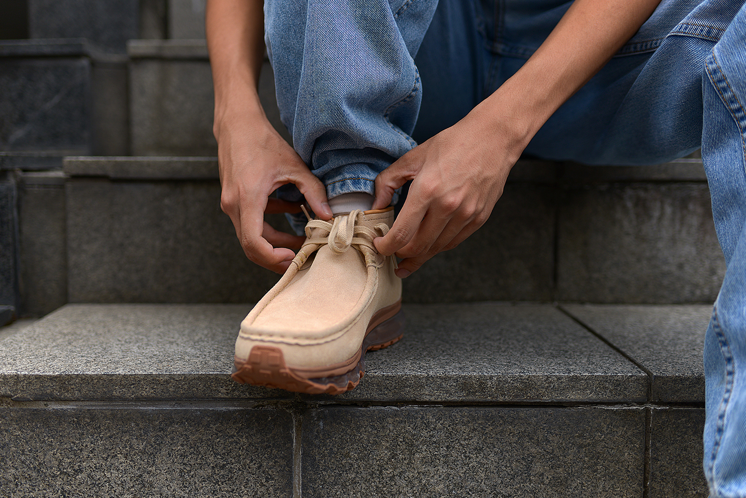 Tomo & Co × STOCK NO: × GETTRYの『Air Moccasins ”Basic”』