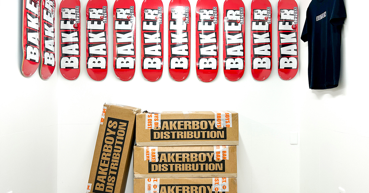 BAKER THUNDER スケートボード 16(Sixteen)がBaker Skateboardsに別注したスケートボードデッキ第2弾