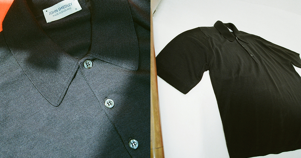 新品未使用 JOHN SMEDLEY WOLFDEN ニットポロ パネルカラー 新品未使用 JOHN SMEDLEY WOLFDEN ニットポロ パネルカラー