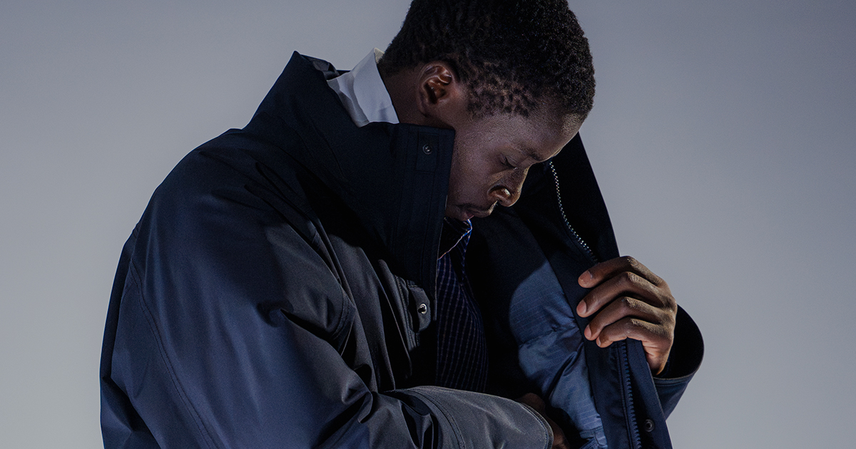 nanamica ナナミカ　ネイビー フード付きダウンジャケット X-SMALL GORE-TEX SHORT DOWN JACKET｜NANAMICA｜OUTER（アウター