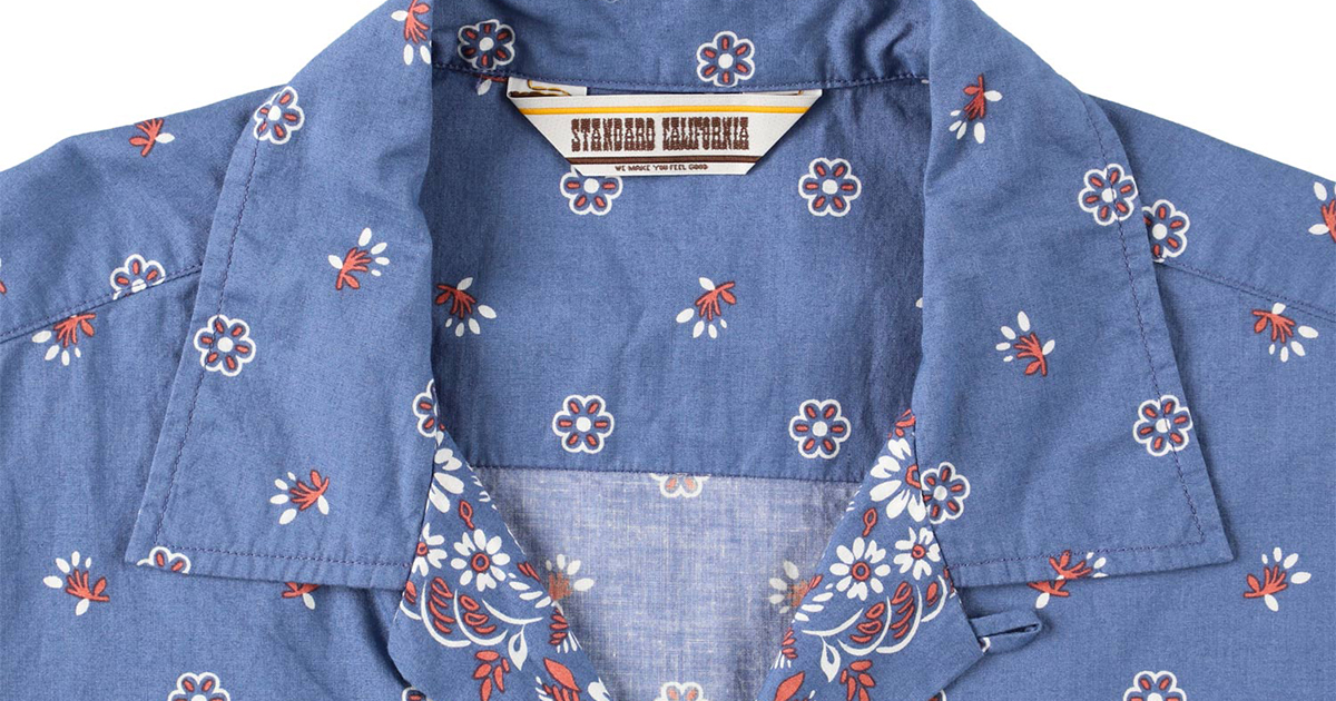 大人も着やすいStandard Californiaのバンダナシャツ