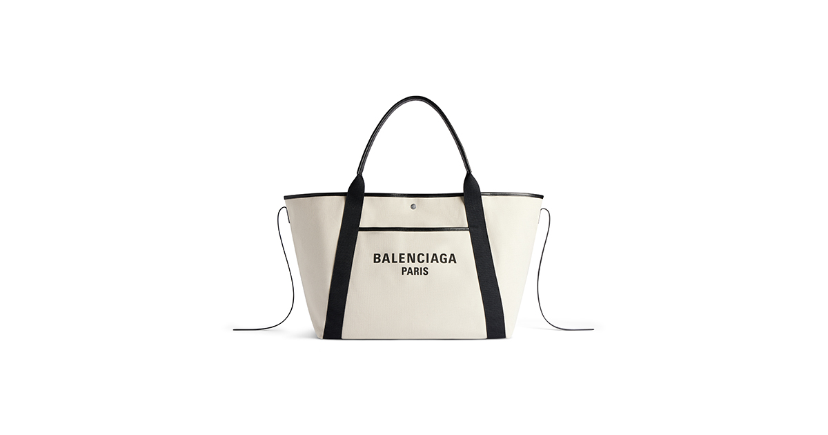＊BALENCIAGA＊Biarritz トートバッグ ラージ Women's Biarritz Tote Bag Medium in Natural/black