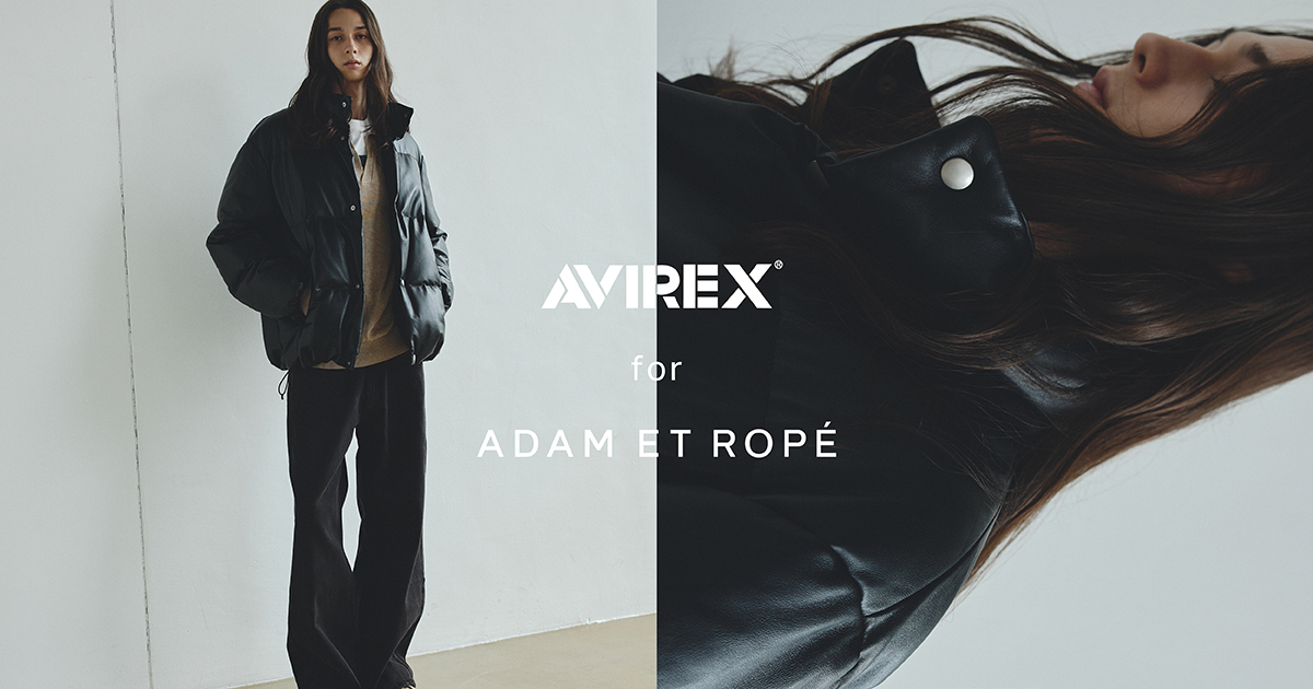AVIREX for ADAM ET ROPÉのレザーダウンジャケット