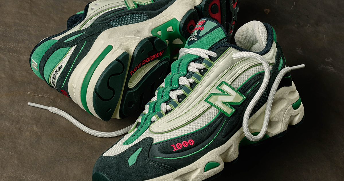 New Balance グリーン映え♡マルチカラー♡替え紐付き CNCPTS × New Balance 1000 ”Mile”』が3月21日にリリース