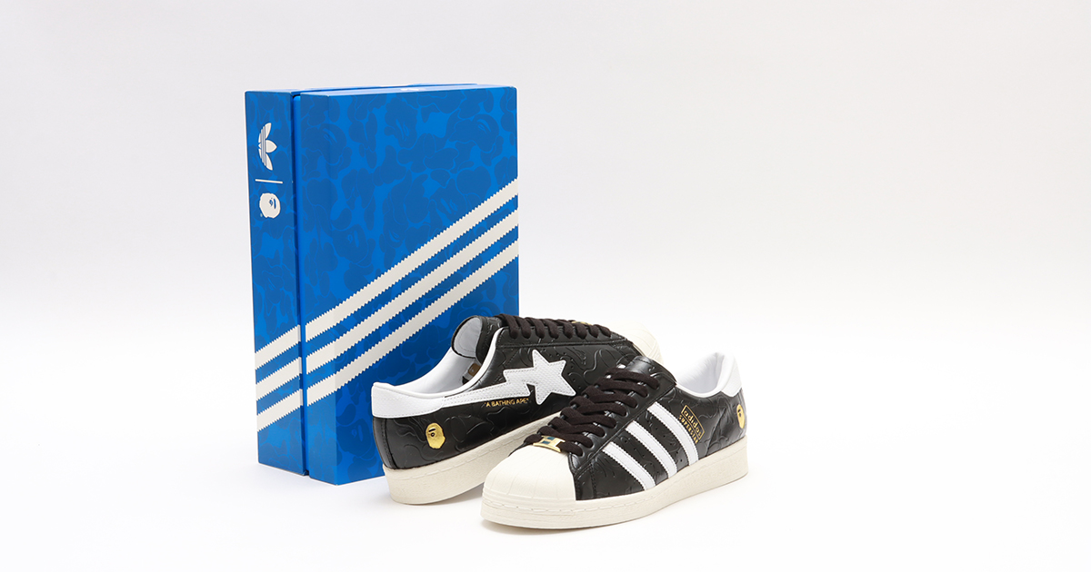 adidas Originals『SUPERSTAR VINTAGE BAPE® atmos』が5月3日に