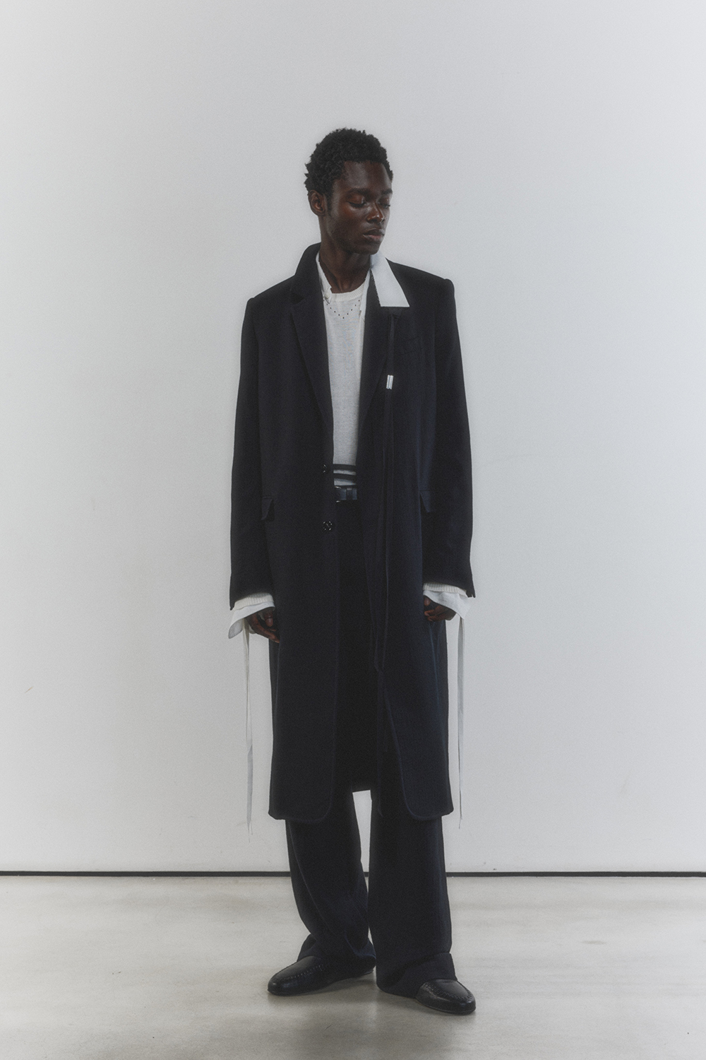 ANN DEMEULEMEESTER ロングジレ　新品 Ann DEMEULEMEESTER アンドゥムルメステール ANN 22AW ウール