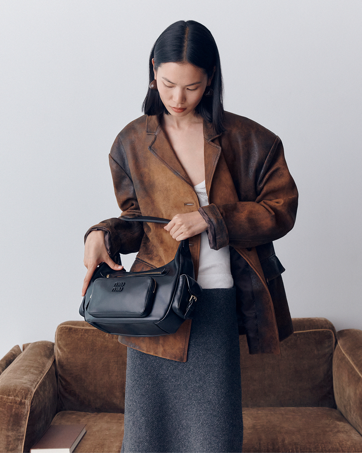 Miu Miu 99SS バックル ギミック テックジャケット archive Miu Miu 99SS バックル ギミック テックジャケット archive