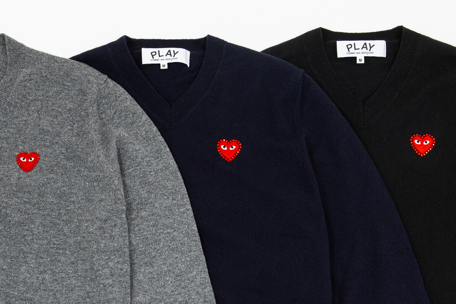 PLAY COMME des GARÇONSからラインストーンシリーズの新作ニット
