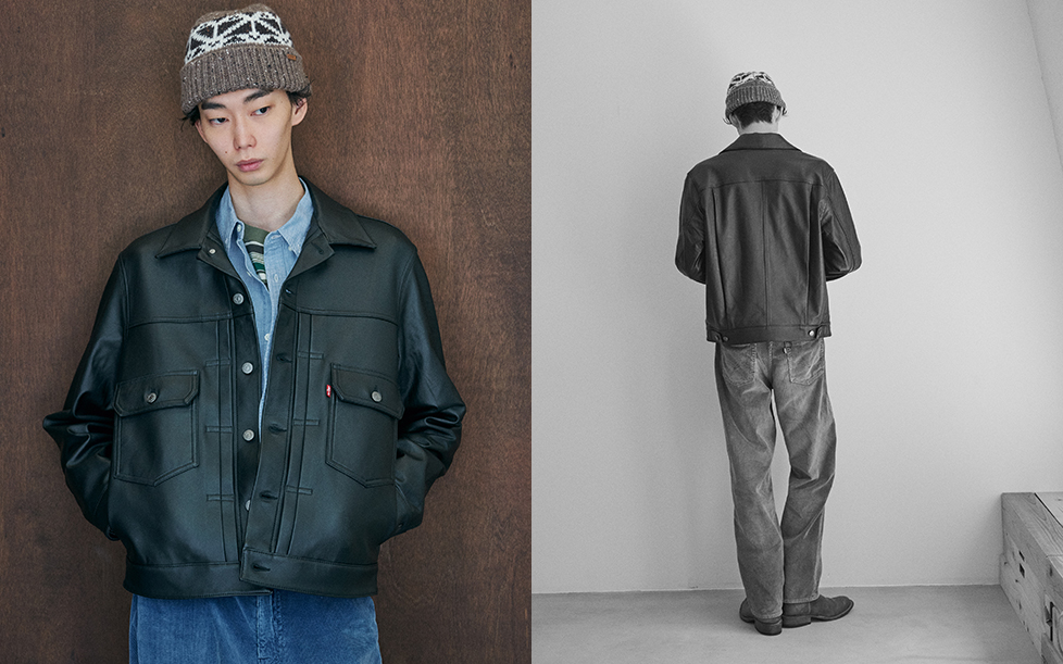 Levi's®の日本限定レザージャケットで作る、モダンなクラシック