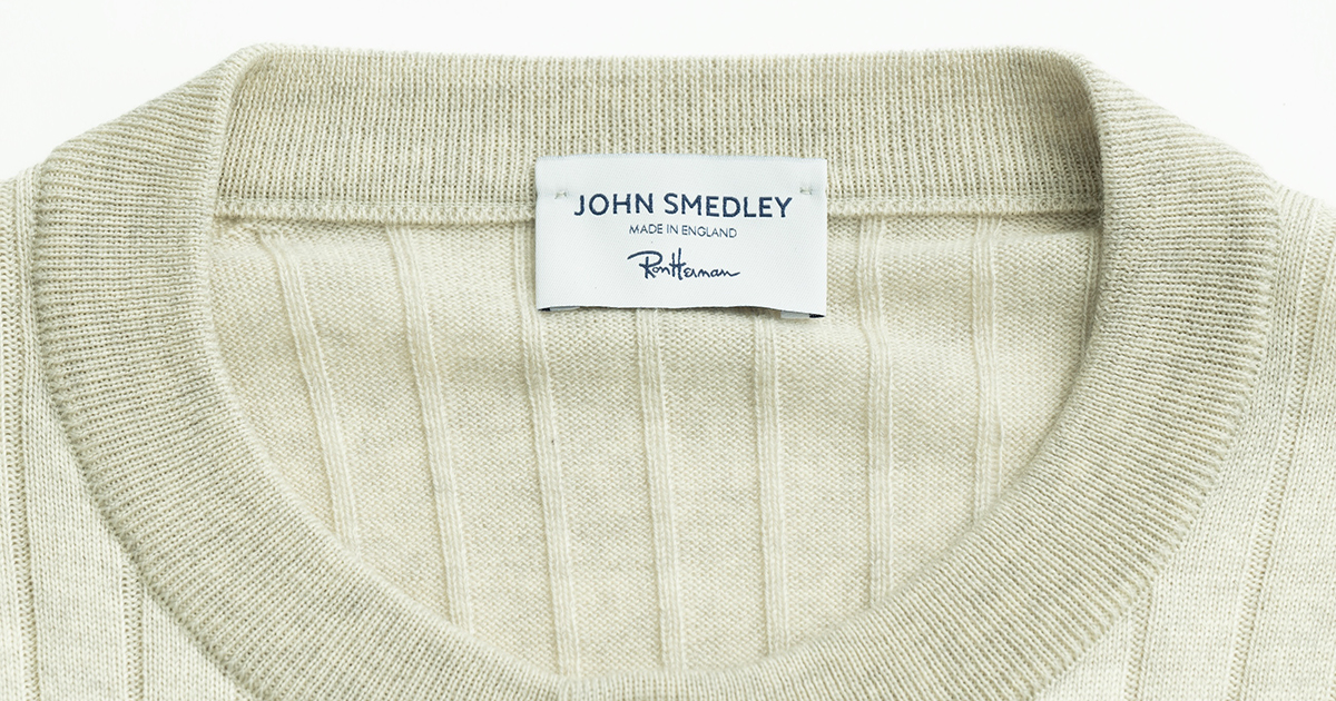 JOHN SMEDLEY for Ron Hermanのヘンリーネックリブニット