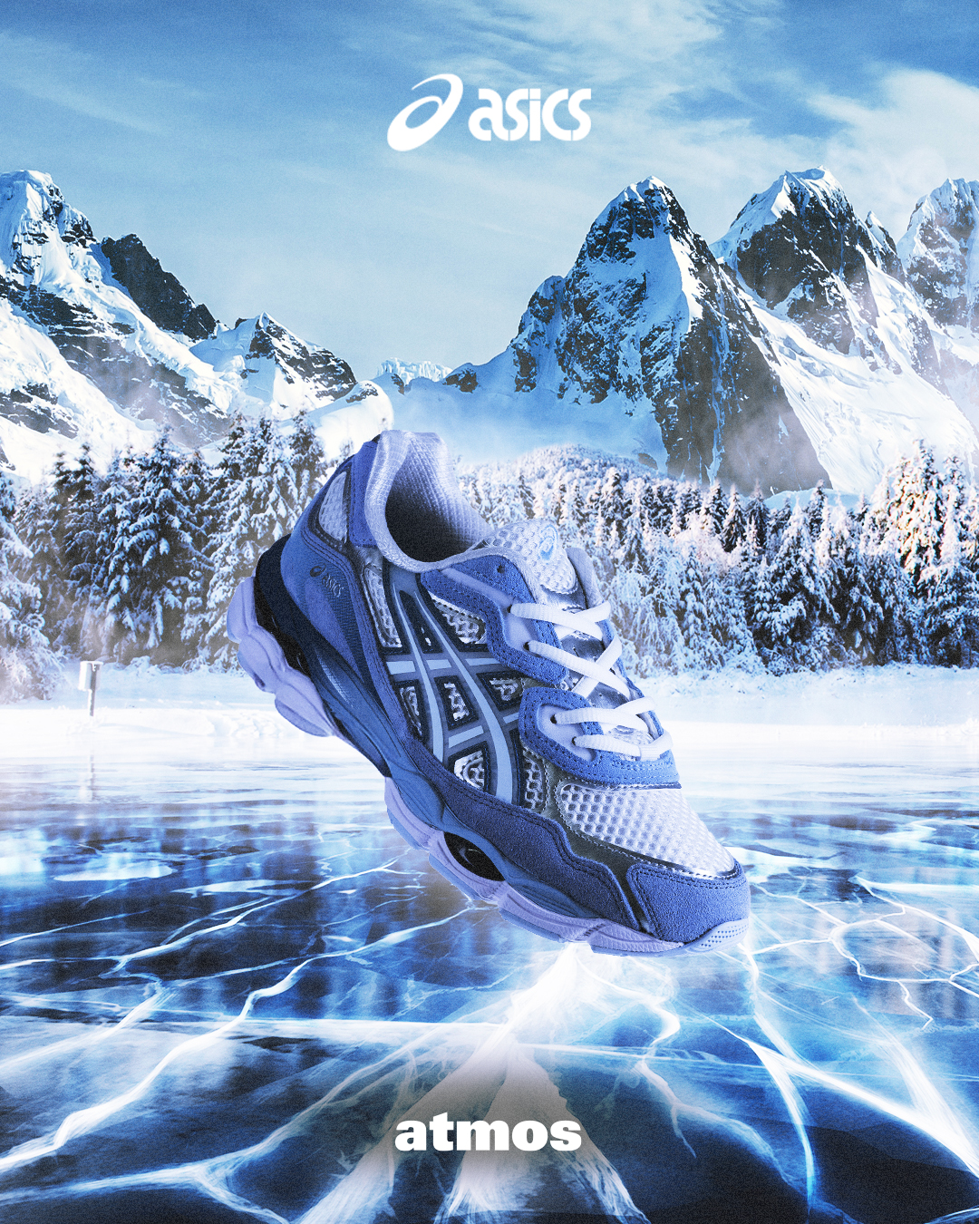 asics GEL-NYC atmosコラボ ブルートパーズ 25センチ アシックスのスニーカー「ゲルNYC」アトモス限定で“青い宝石