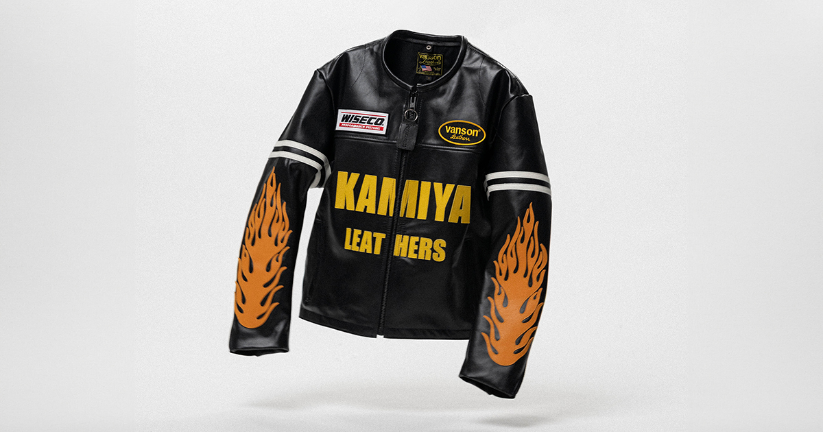 VANSON × KAMIYAのレザーバイカージャケット