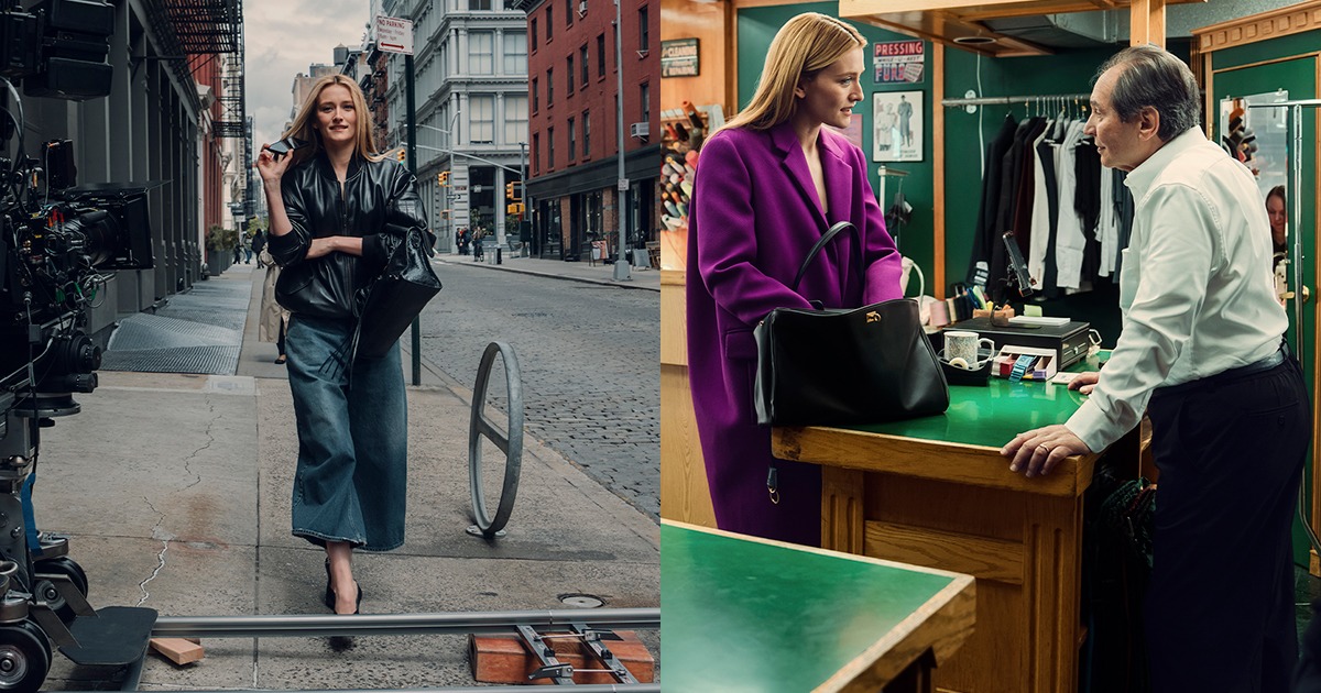 【BALENCIAGA】美品✨上質ブークレ ノーカラージップジャケット 美ライン BALENCIAGAの最新キャンペーン『A New York Minute』